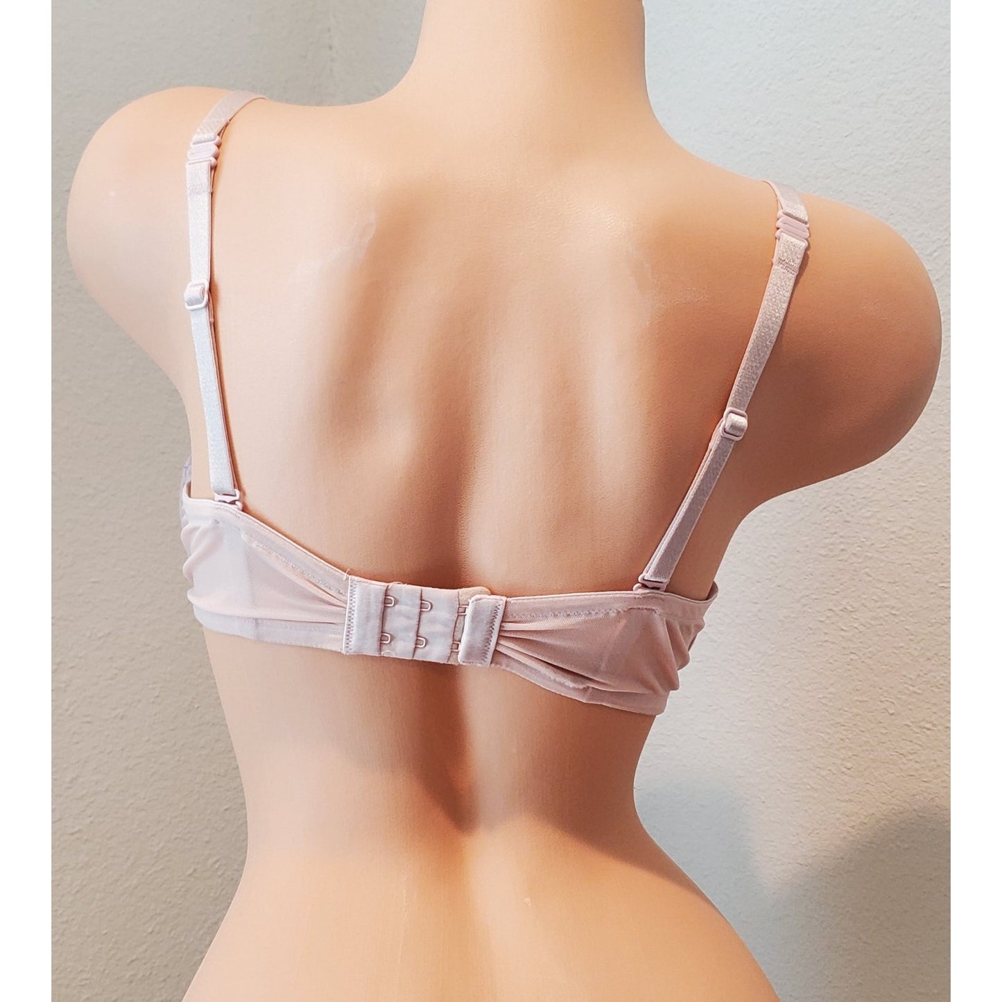 Victoria's Secret Vintage Chiffon Overlay Push-Up Demi Bra Multiway Pink 36D