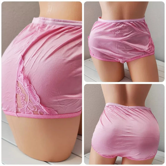 Vanity Fair Lace Nouveau Full Cut Nylon Panty Brief Classic Princess Pink Star Vintage And More LLC