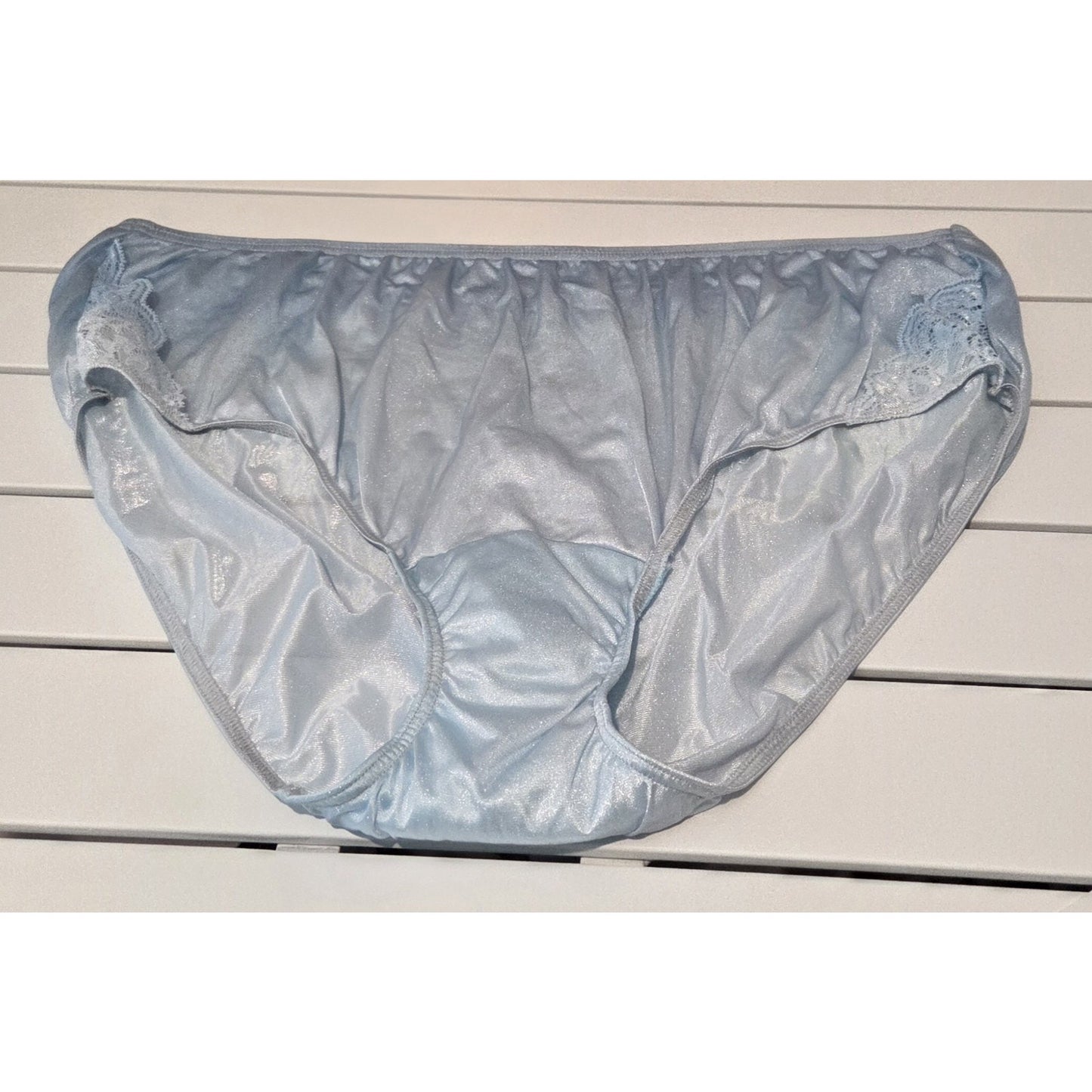 Shadowline 11182 Nylon Lace Bikini Panty Lot of 5 Pink Gray Blue 10/3XL
