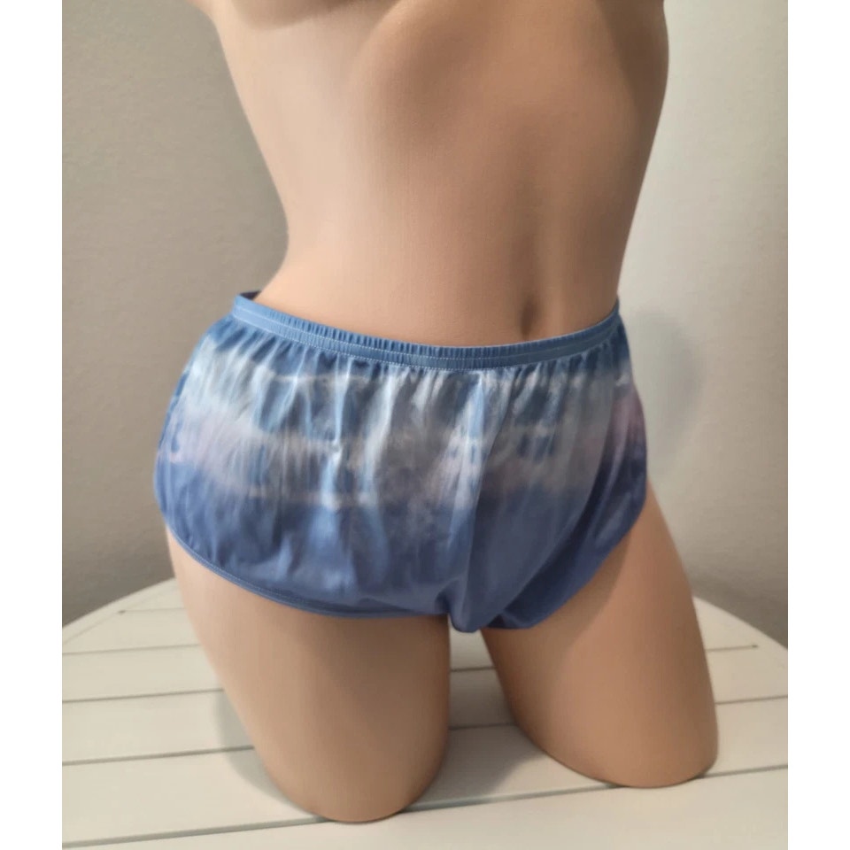 Shadowline 11032 Bikini Panty Shiny Nylon Full Cut Blue Crush Pink Static 10/3XL