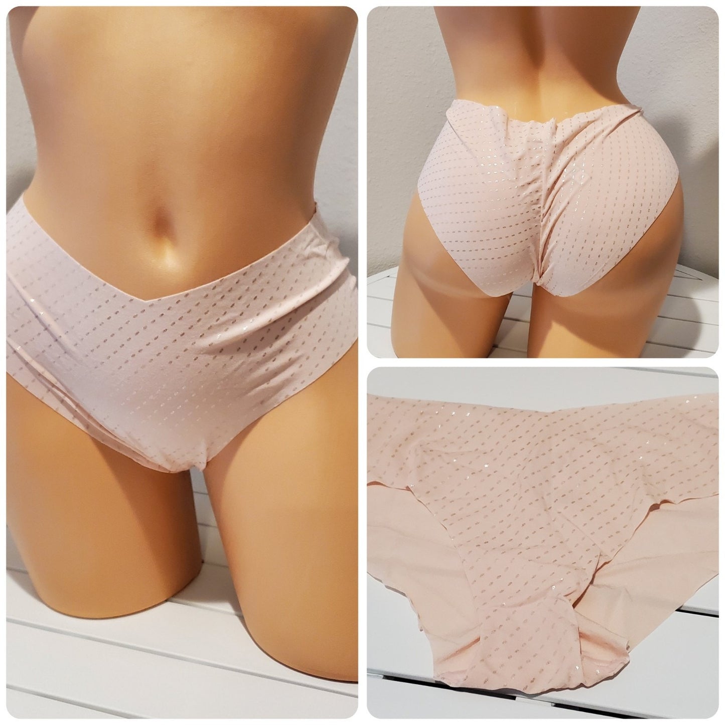 Victoria's Secret Satin Stretch Hip Hugger Bikini Panty Shiny Pink 7/L