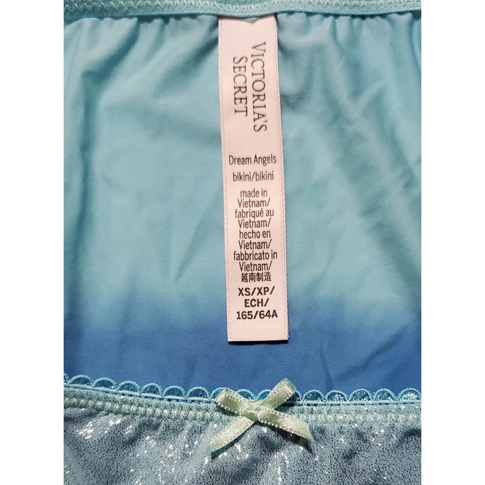 Victoria's Secret Dream Angels String Bikini Panty Ombre Cold As Ice Blue XS - Star Vintage & More