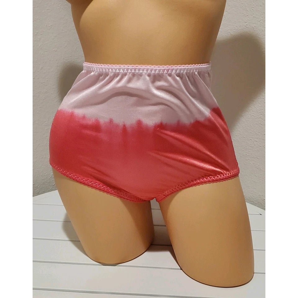 Vanity Fair 40301 Full Coverage Brief Panty Shiny Nylon Infinity Pink Static
