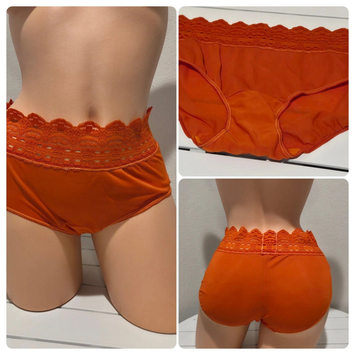 Olga Secret Hug Full Coverage Brief Panty Nylon Silky Molten Orange