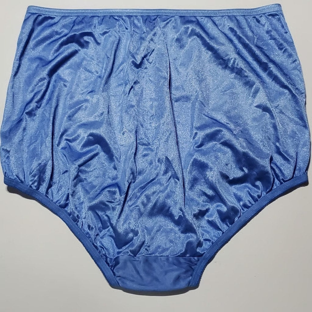 Vanity Fair Lace Nouveau Nylon Full Cut Panty Lace Shiny Royal Blue 7/L