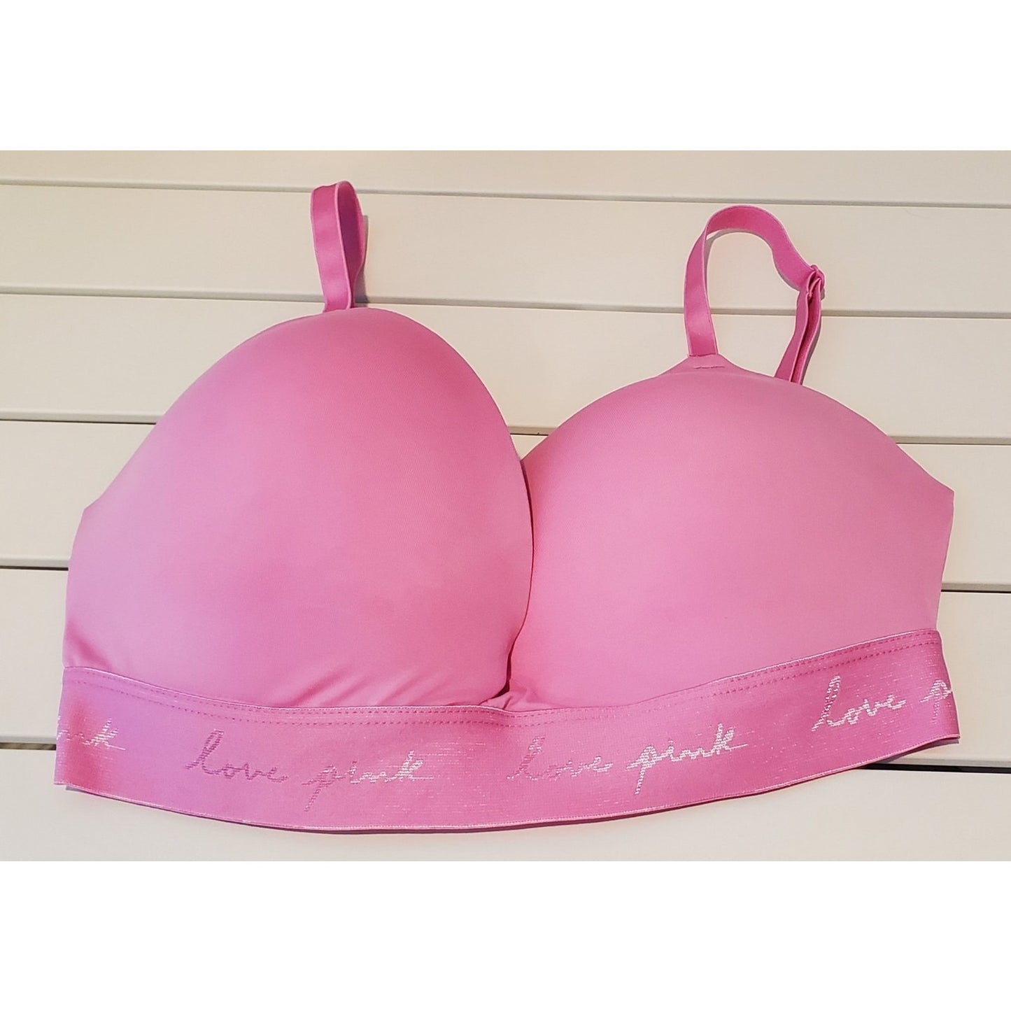 Victoria's Secret PINK Wear Everywhere Vintage Wireless Push Up Bra Pink 34DD