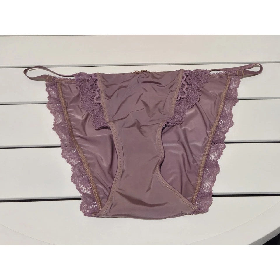 Victoria's Secret Dream Angels Smooth Shiny String Bikini Panty Purple Hype 8/XL