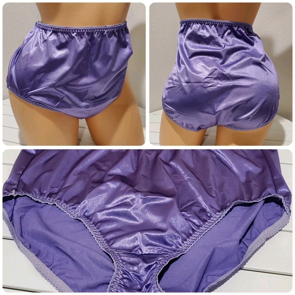 Vanity Fair 40301 Full Coverage Brief Panty Shiny Nylon Jasmine Purple