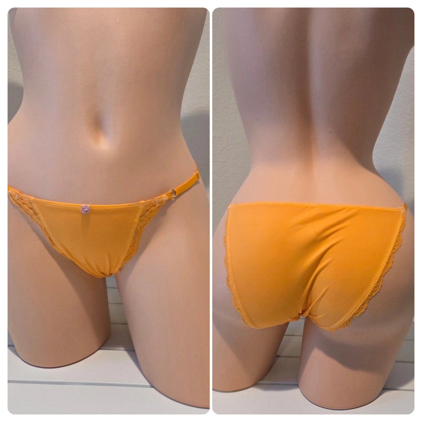 Victoria's Secret Dream Angels Smooth String Bikini Panty Straps Solar Orange 5 - Star Vintage & More