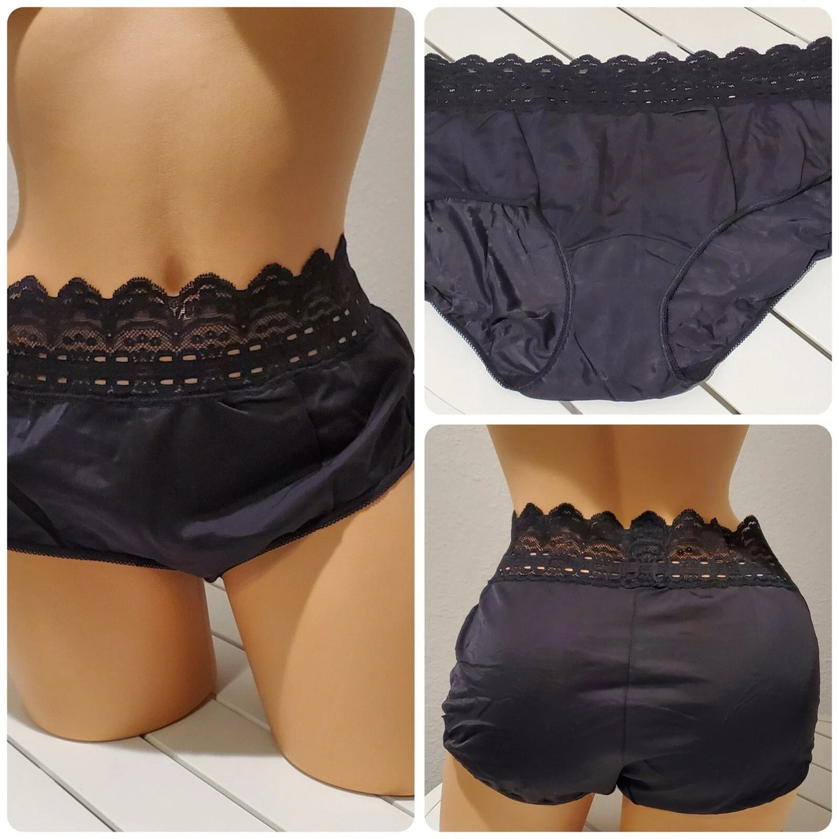 Olga Secret Hug Full Coverage Brief Panty Nylon Silky Black
