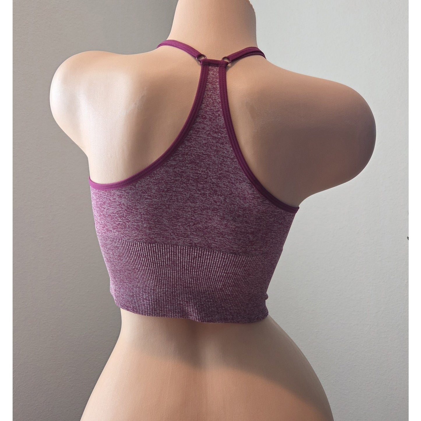 Victoria's Secret PINK Active Seamless Sports Bra Maroon Marl XS