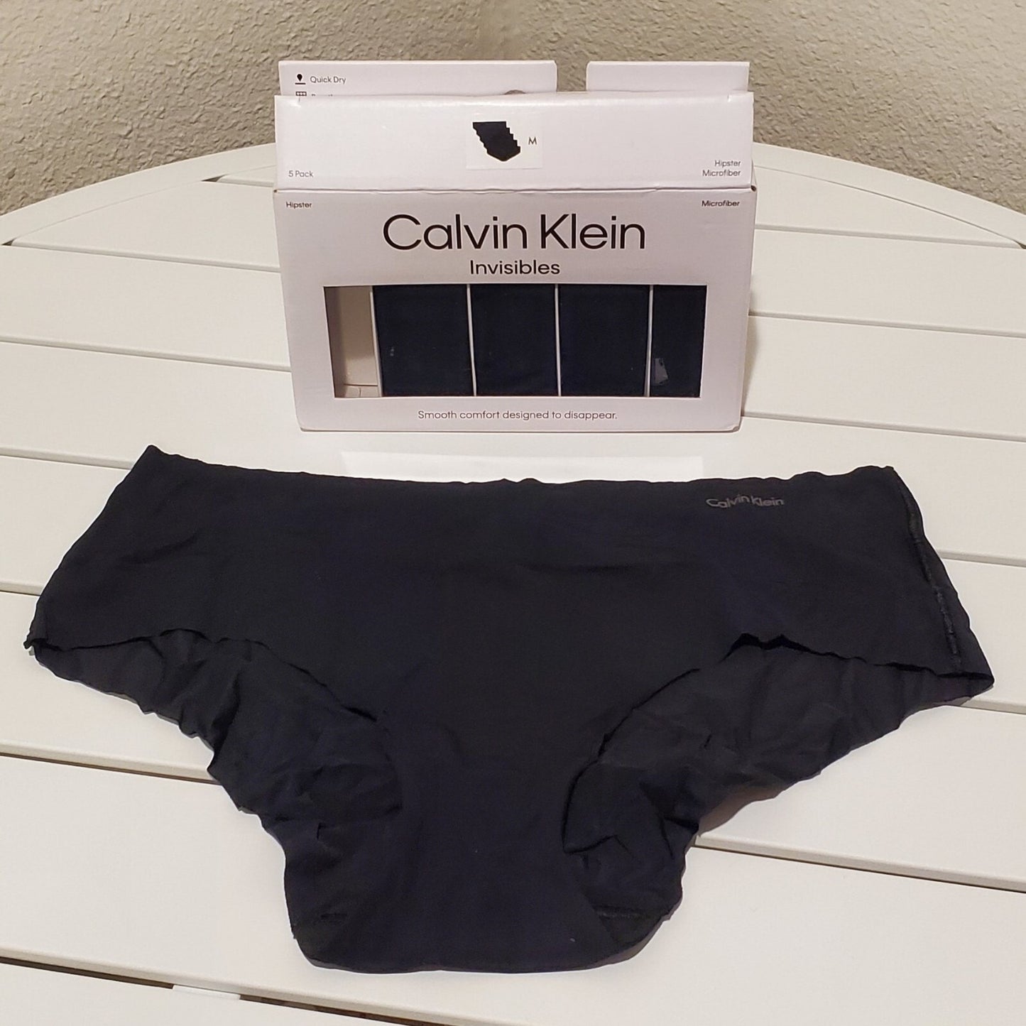 Calvin Klein Invisibles Silky Stretch Hipster Panty Set Black 5-Pack 6/M