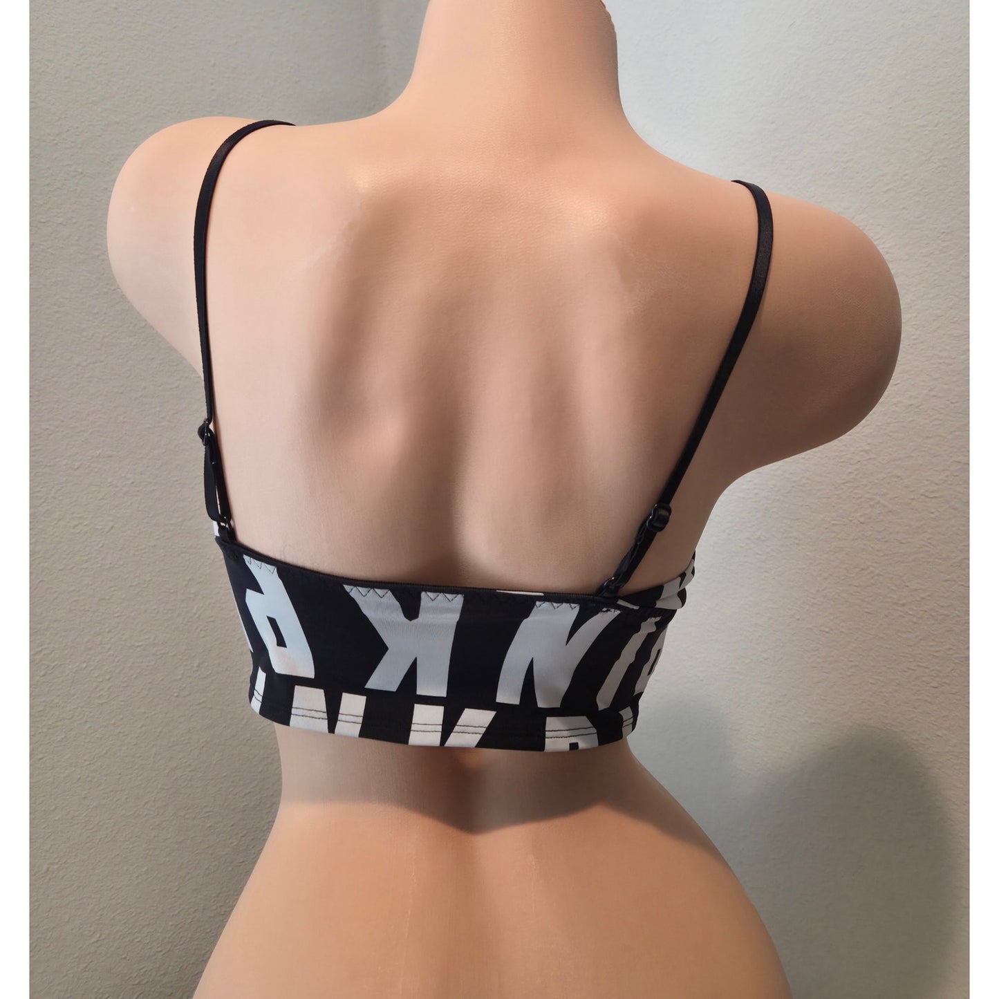 Victoria's Secret PINK Ultimate Sports Bra Block Logo Black White XS Discontinued