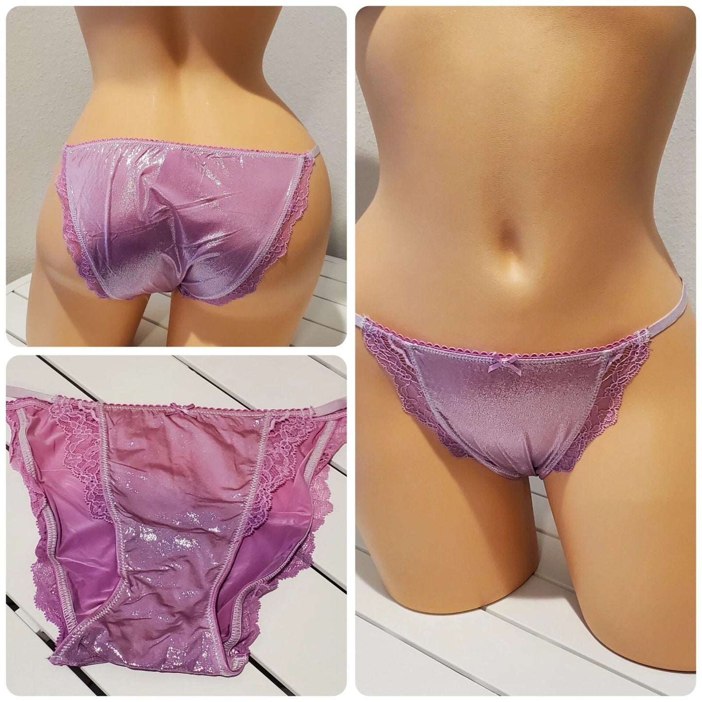 Victoria's Secret Dream Angels String Bikini Panty Ombre Sherbert Pink Purple XS