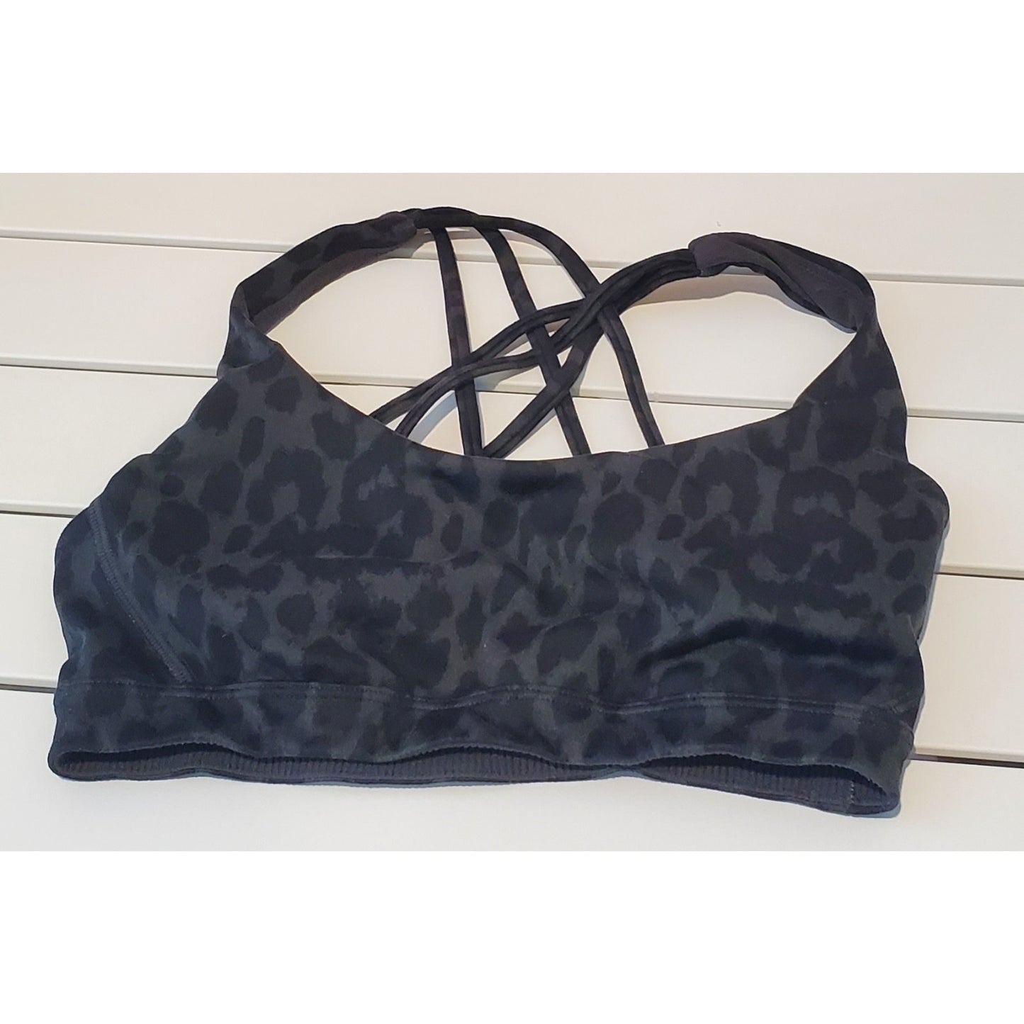 Victoria's Secret Lounge Bralette Strappy Back Leopard Print Black 32A S