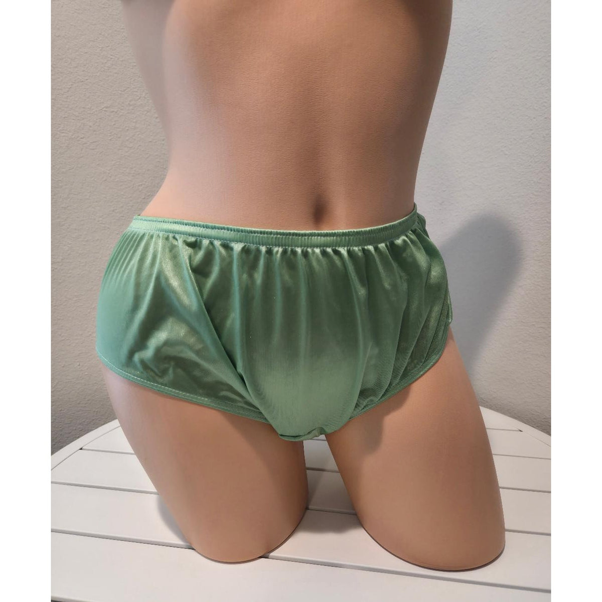 Shadowline 11032 Bikini Panty Shiny Nylon Full Cut Silky Irish Green