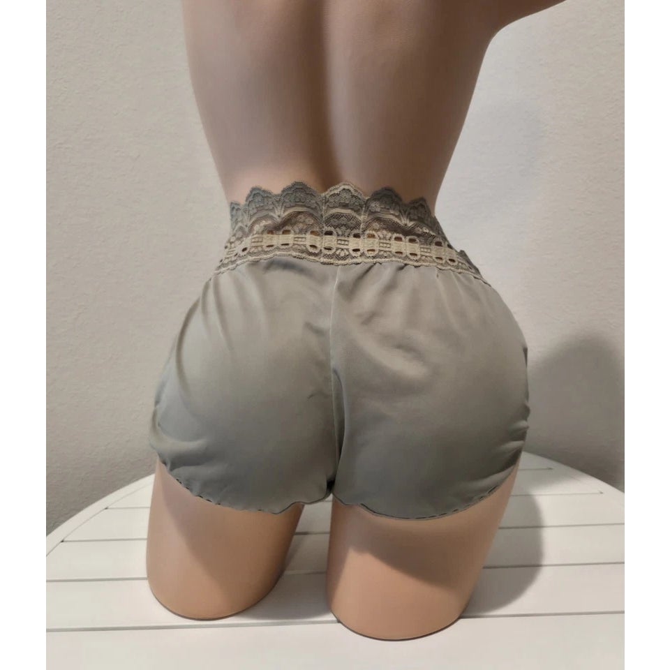 Olga Secret Hug Full Coverage Brief Panty Nylon Silky Muted Silver 9/2XL