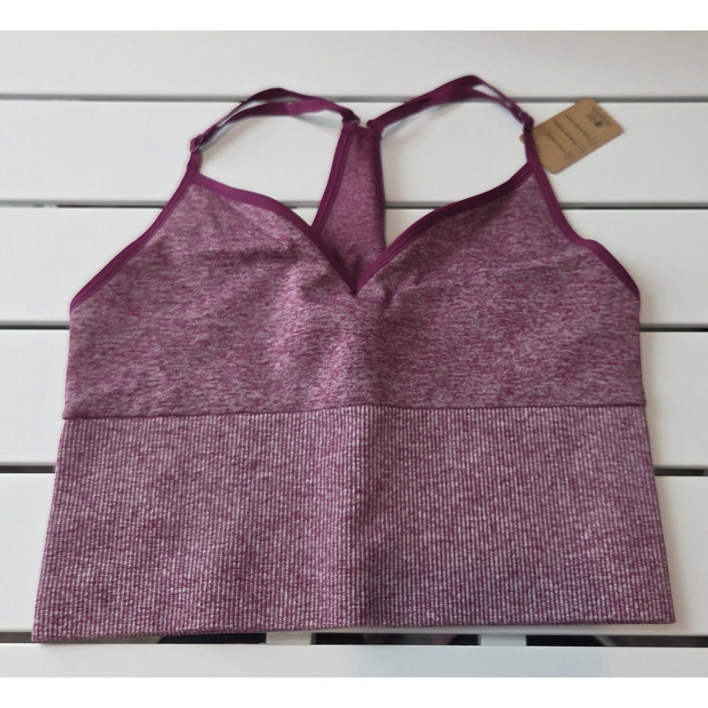 Victoria's Secret PINK Active Seamless Sports Bra Maroon Marl XS
