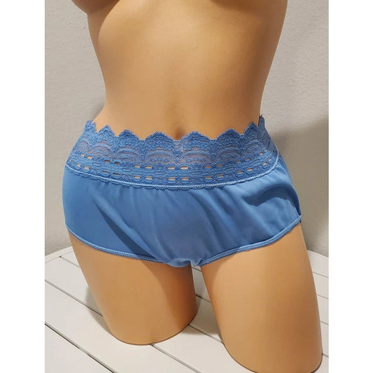 Olga Secret Hug Full Coverage Brief Panty Nylon Silky Blue Horizon Star Vintage And More LLC