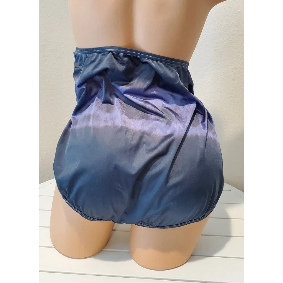 Vanity Fair Lace Nouveau Nylon Full Cut Panty Blue Kiss Rainbow Shift 12/5XL