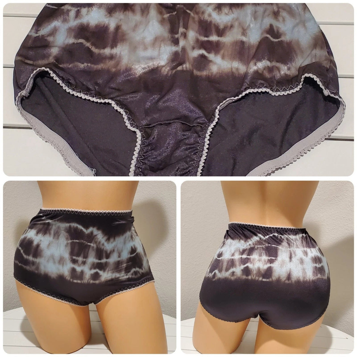 Vanity Fair 40301 Full Coverage Brief Panty Shiny Rainbow Ice Blue 6/M - Star Vintage & More