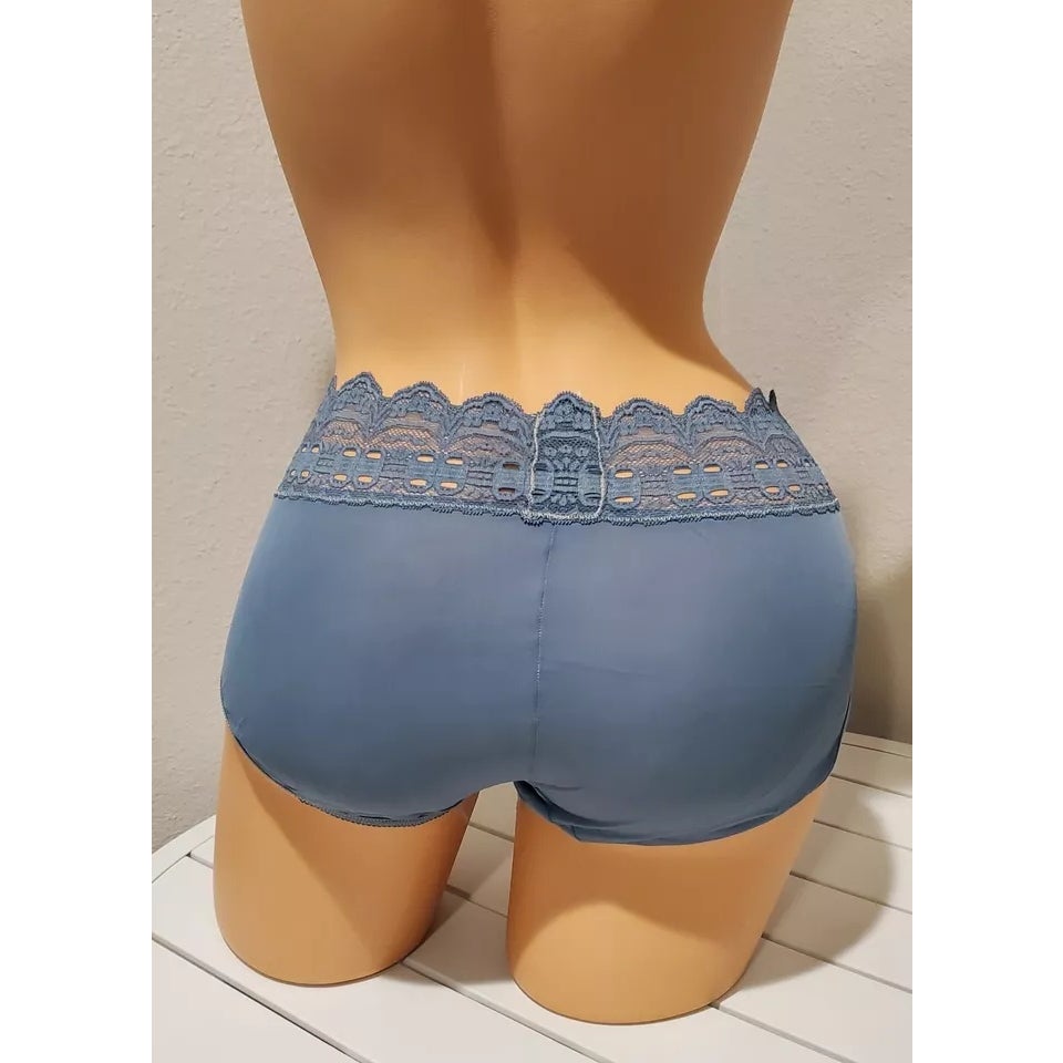 Olga Secret Hug Full Coverage Brief Panty Nylon Silky Agate Blue