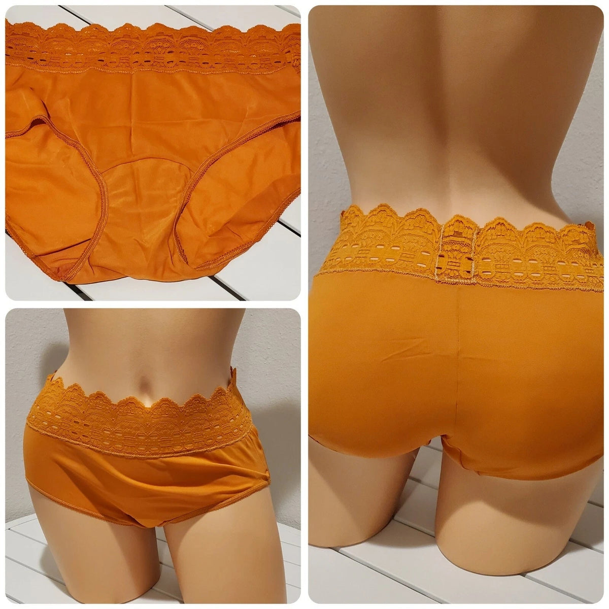 Olga Secret Hug Full Coverage Brief Panty Nylon Silky JOL Orange