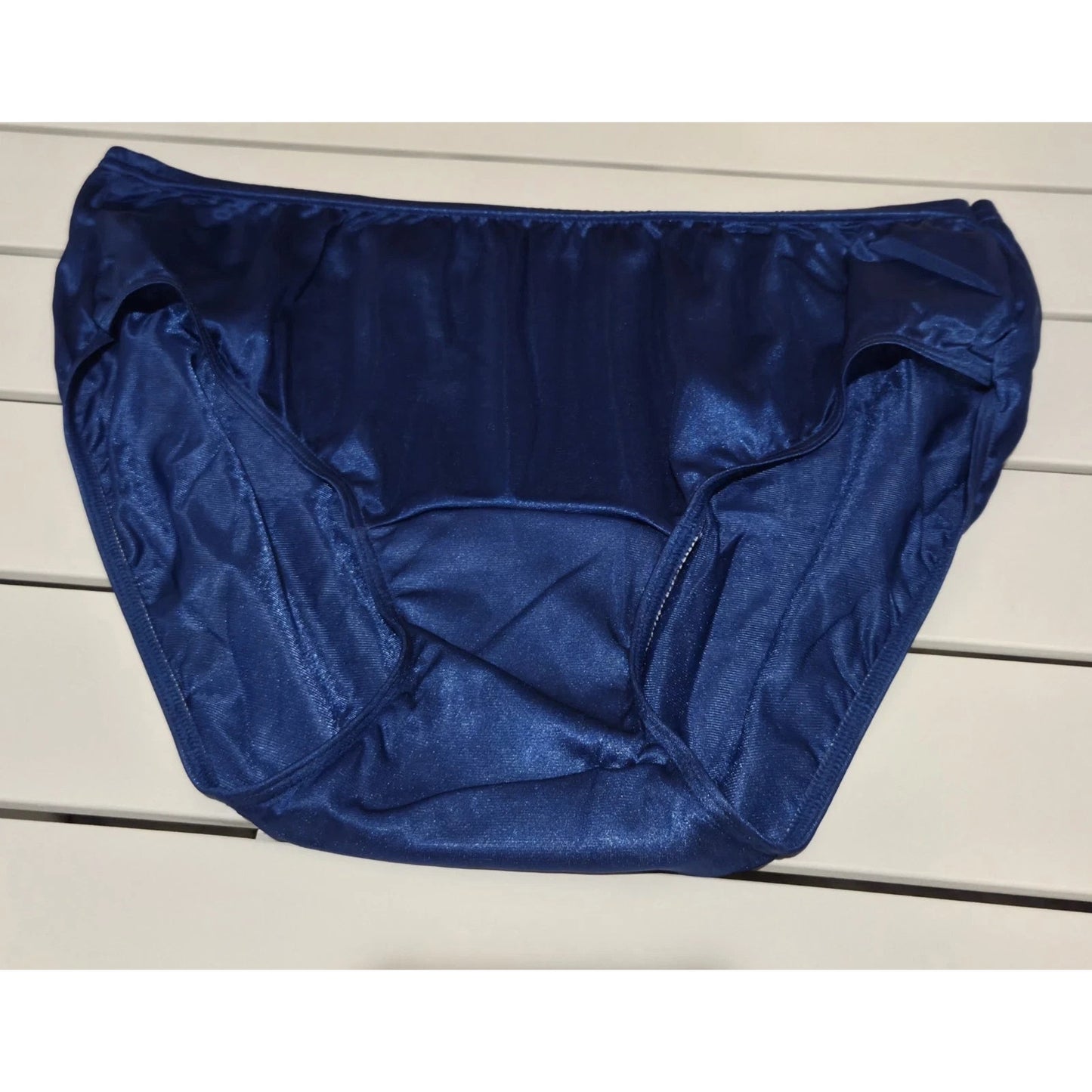 Shadowline 11032 Women's Bikini Panty Nylon Brief Classic Blue
