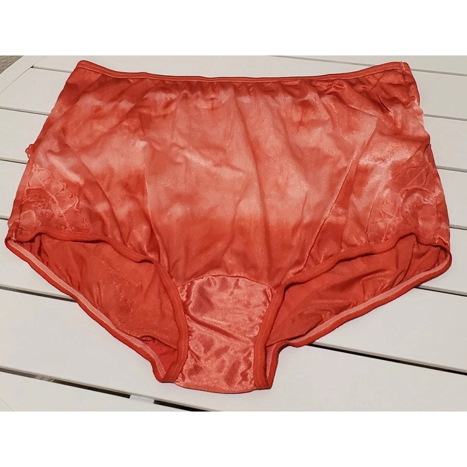 Vanity Fair Lace Nouveau Nylon Full Cut Panty Shiny Popsicle Rainbow Shift 9/2XL
