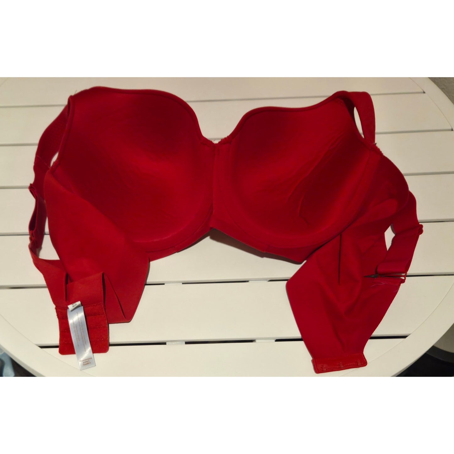 Cacique Nylon Spandex Lightly Lined Balconette Bra Underwire Red 44C