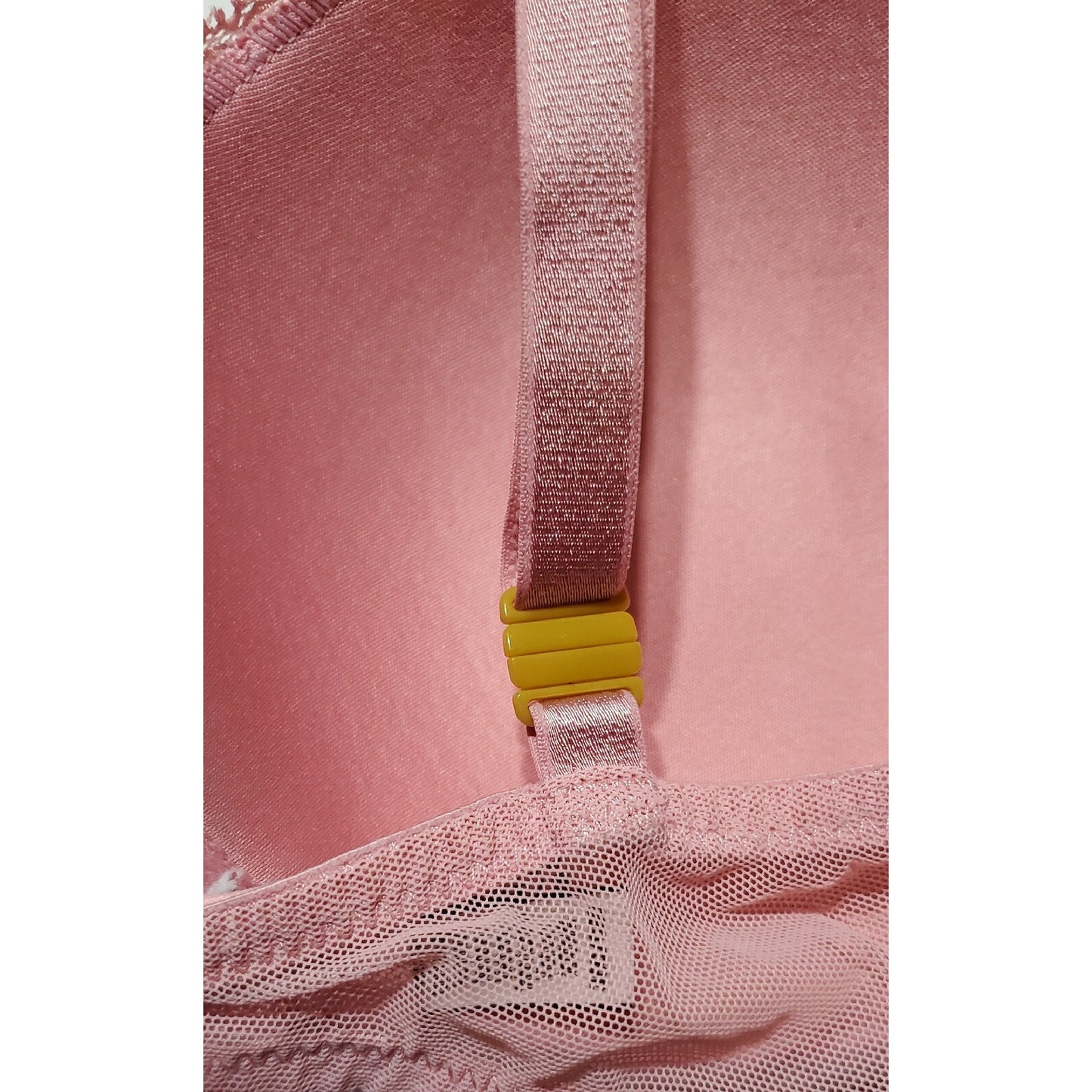Victoria's Secret Lined Demi Bra Floral Lace Multiway Straps Pink 36C