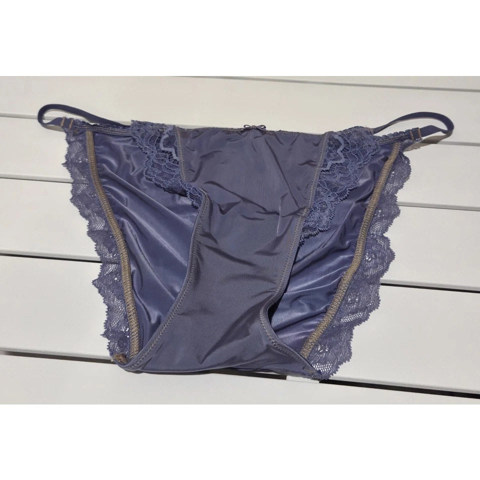 Victoria's Secret Dream Angels Smooth Shiny String Bikini Panty Maximum Blue 8