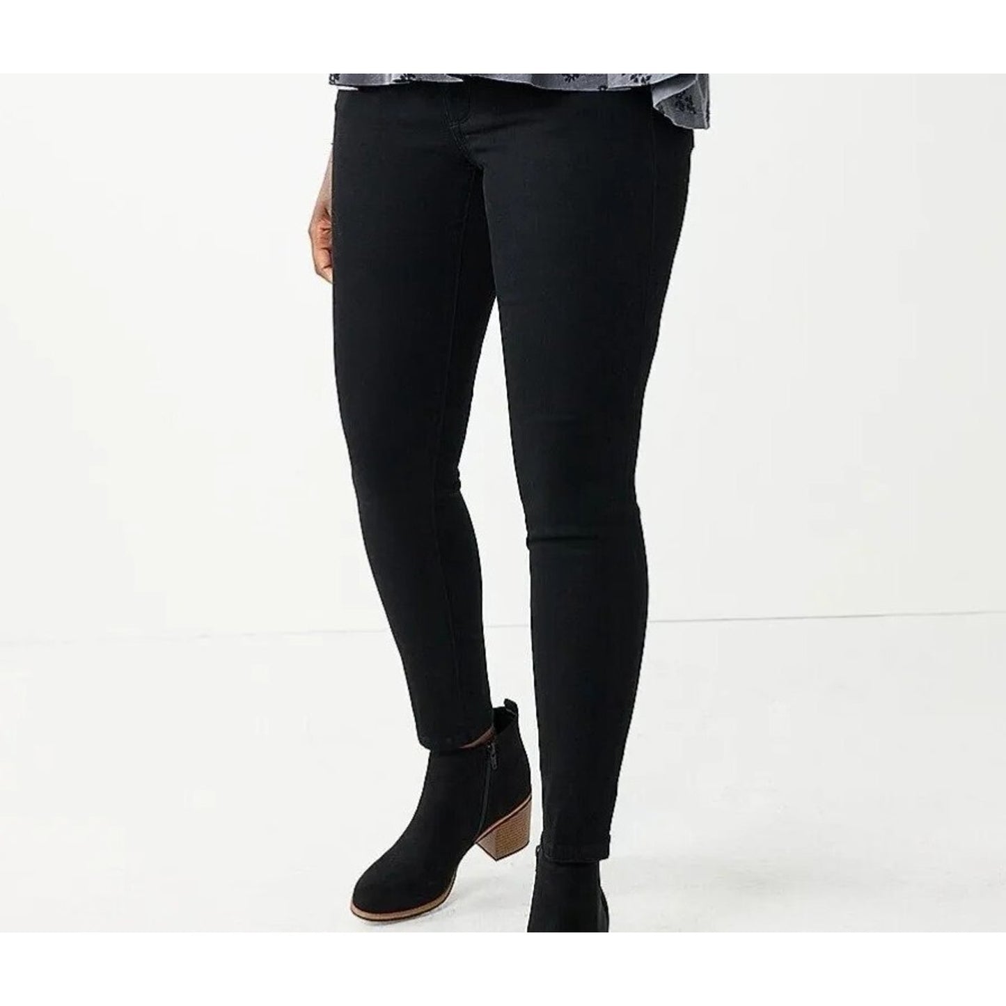 Sonoma Supersoft Denim Skinny Jeans Mid Rise Black Women's 12 Regular NWT