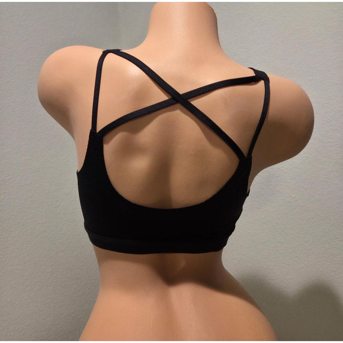 Victoria's Secret Sport Vintage 2017 Lightweight Plunge Bra Strappy Black 34DD - Star Vintage & More