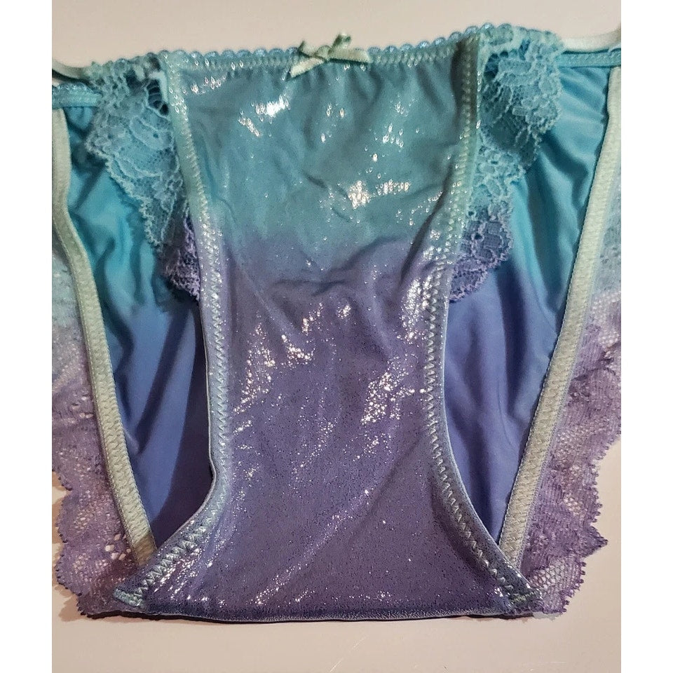 Victoria's Secret Dream Angels String Bikini Panty Shiny Lace Ombre Hypnotize XS
