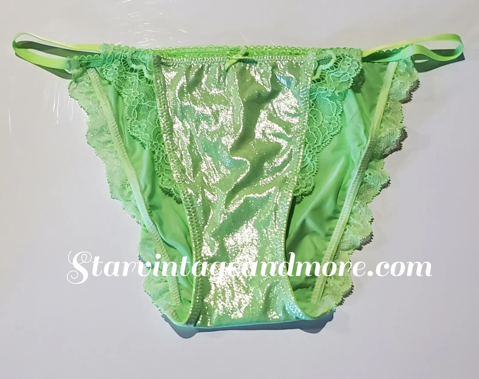 Victorias Secret Dream Angels String Bikini Panty GREEN Poison Apple Hot - Star Vintage & More