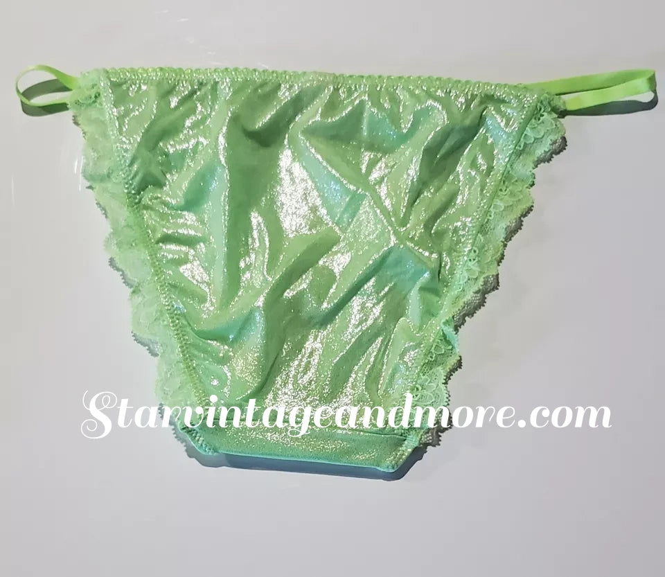 Victorias Secret Dream Angels String Bikini Panty GREEN Poison Apple Hot - Star Vintage & More