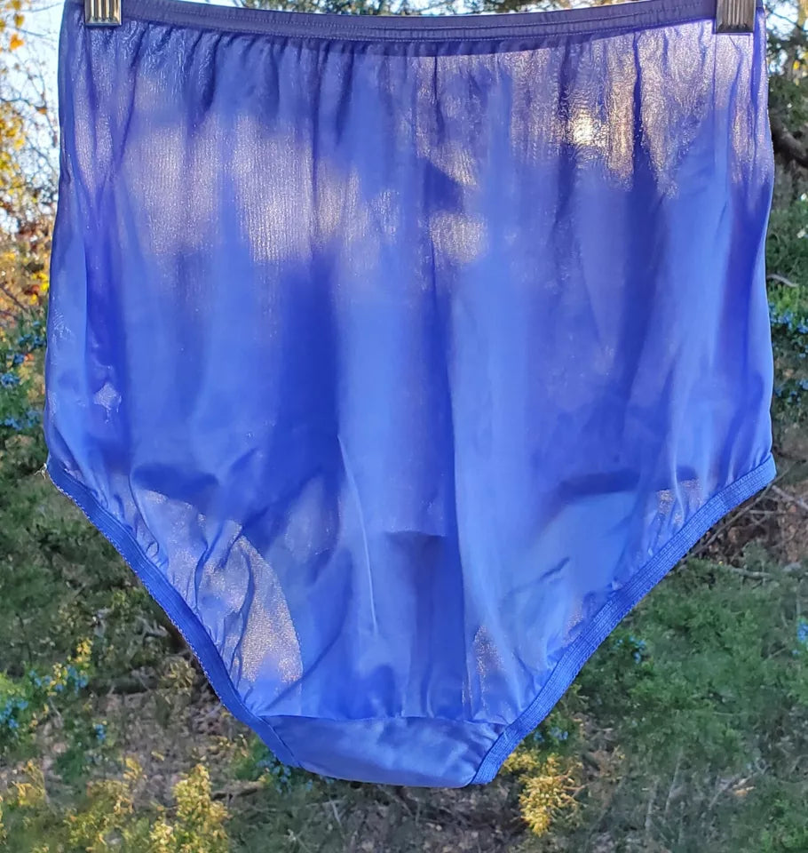 Vanity Fair LACE Nouveau Sissy Panty Silky Nylon BLUE Eyes Shiny Hot - Star Vintage & More